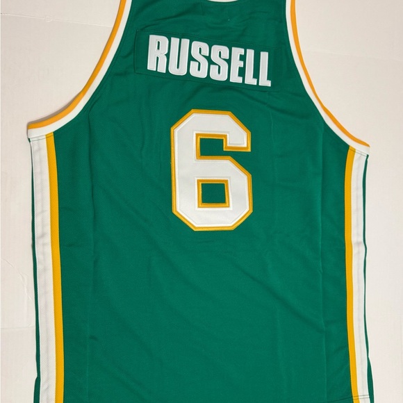 U.S.F. Bill Russell #6 Green Yellow College Jersey - XXL NWT - Picture 5 of 7